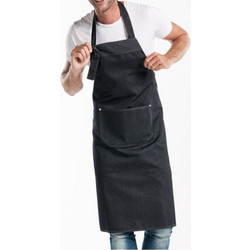 Ποδιά ολόσωμη ρυθμιζόμενη μαύρη τζην Bib Apron Black Denim