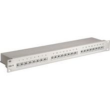 94036 CAT6 ETHERNET PATCH PANEL 24PORT STP GREY GOOBAY