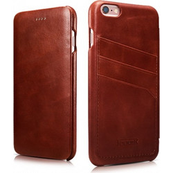 Θήκη iCarer VINTAGE Card Leather Series CURVED EDGE για iPhone 6 6s PLUS - ΚΑΦΕ