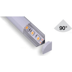 ΠΡΟΦΙΛ ΑΛΟΥΜΙΝΙΟΥ 2 ΜΕΤΡΩΝ (ΚΑΝΑΛΙ) SLIM ΓΙΑ LED ΤΑΙΝΙΕΣ ΔΙΑΣΤΑΣΗΣ 7mm ΕΠΙΤΟΙΧΟ (ΕΞΩΤΕΡΙΚΟ) ΜΟΝΟ ΓΩΝΙΑ 90