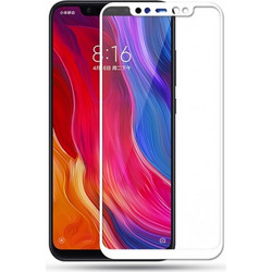 Προστατευτικό Οθόνης Tempered Glass Full Cover για XIAOMI Mi 8/Mi 8 Global Version Λευκό (OEM)
