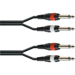 TLC154/5M CABLE Καλώδιο 2 Jack 6,35mm Αρσενικά nono. σε 2 Jack 6,35mm Αρσενικά mono.Μήκος 5 Μ