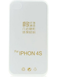 Θήκη OEM Ultra Slim για Apple Iphone 4,4S Back Cover TPU 0.3mm Transparent