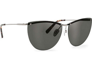D'Blanc Tan Lines (Rendezvous) Polished Charcoal / Gray Γυναικεία Γυαλιά Ηλίου Οβάλ Μεταλλικά Ασημί με Μαύρο Polarized Φακό