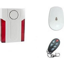 M-Tech MD-334R M0110 Ασύρματο Σύστημα Συναγερμού με 1 Ανιχνευτή Κίνησης, 1 Σειρήνα, 1 Τηλεχειριστήριο