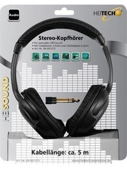 Heitech 09001373 Ενσύρματα Ακουστικά Hi-Fi Over Ear Μαύρα