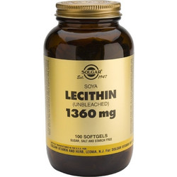 Solgar Lecithin Συμπλήρωμα Διατροφής με Λεκιθίνη 1360mg 100 Μαλακές Κάψουλες