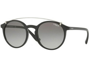 Vogue VO 5161S W44/11 Γυναικεία Γυαλιά Ηλίου Στρογγυλά Κοκάλινα Μαύρα με Μαύρο Degradee Φακό