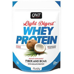 QNT Light Digest Whey Coconut Πρωτεΐνη Ορού Γάλακτος Γράμμωσης Χωρίς Γλουτένη 500gr