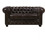 Woodwell Chesterfield 689 Διθέσιος Καναπές Δερμάτινος Καφέ 160x92x72cm E9574,2