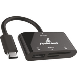 Powertech PT-497 Card Reader USB-C 2.0 για SD / microSD