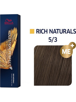 Wella Koleston Perfect Me+ Rich Naturals 5/3 Καστανό Ανοιχτό Χρυσό Μόνιμη Βαφή Μαλλιών 60ml