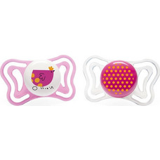 Chicco PhysioForma Light Ανατομικές Ορθοδοντικές Πιπίλες Σιλικόνης 16-36m Κοτούλα Πουά 2τμχ