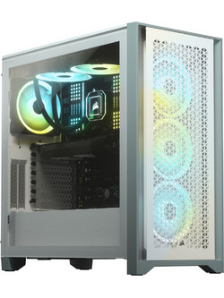 Corsair 4000D Airflow Tempered Glass White Gaming Midi Tower Κουτί Υπολογιστή με Πλαϊνό Παράθυρο