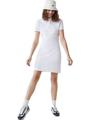Lacoste Mini Καλοκαιρινό Καθημερινό Φόρεμα Λευκό EF5473-00