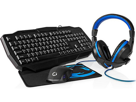 Nedis GCK41100BKUS Σετ Gaming Πληκτρολόγιο RGB Black
