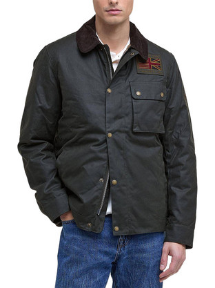 Barbour International Workers Wax Ανδρικό Μπουφάν Χειμωνιάτικο Χακί MWX1853SG91