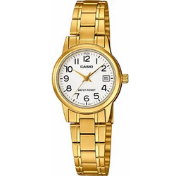 Casio Γυναικείο Ρολόι με Χρυσό Μεταλλικό Μπρασελέ LTP-V002GL-7B2