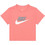 Nike Παιδικό Crop Top Κοντομάνικο Κοραλί DA6925-603