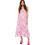 Funky Buddha Midi Καλοκαιρινό Καθημερινό Φόρεμα Ροζ FBL007-124-13
