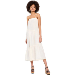 Funky Buddha Mini Καλοκαιρινό Καθημερινό Φόρεμα Λευκό FBL007-132-13
