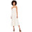 Funky Buddha Mini Καλοκαιρινό Καθημερινό Φόρεμα Λευκό FBL007-132-13