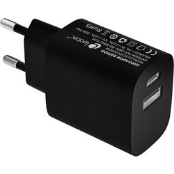 Leotec Φορτιστής Χωρίς Καλώδιο με Θύρα USB-A & USB-C 20W Power Delivery Black