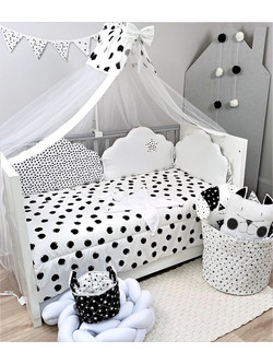 Baby Star Cloud Σετ Κούνιας White/Black 3τμχ