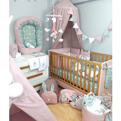 Baby Star Spring Σετ Κούνιας Pink 3τμχ