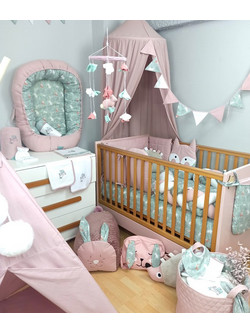 Baby Star Spring Σετ Κούνιας Pink 3τμχ