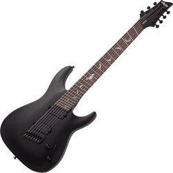 Schecter Damien Multiscale Ηλεκτρική Κιθάρα ST Style με HH Μαγνήτες και Ταστιέρα Rosewood 7 Χορδών Satin Black