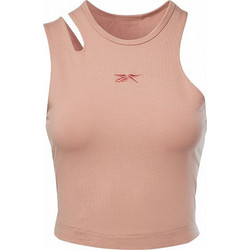 Reebok Meet You There Tank Γυναικείο Αθλητικό T-Shirt Μπεζ H65556