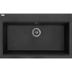 Laveo Tau SBT 7108 Ένθετος Νεροχύτης Γρανίτη Μαύρος 50x80cm