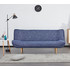 Zita Plus New York Τριθέσιος Καναπές Κρεβάτι Μπλε 196x90x83cm 18920-03-2