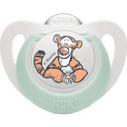 Nuk Star Disney Winnie The Pooh Tiger Ανατομική Ορθοδοντική Πιπίλα Σιλικόνης 0-6m Λευκό