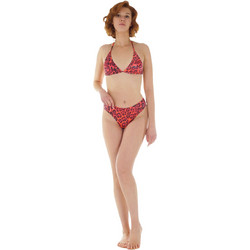 Gsecret Bikini Set Τριγωνάκι Ψηλόμεσο String Animal Print Κόκκινο C9359-26894