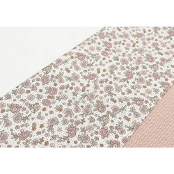 Jollein Retro Flowers Βρεφικό Σεντόνι Λίκνου 75x100 Pink