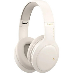 Havit H633BT Ασύρματα Bluetooth Ακουστικά Over Ear με Noise Canceling Μπεζ