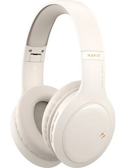Havit H633BT Ασύρματα Bluetooth Ακουστικά Over Ear με Noise Canceling Μπεζ