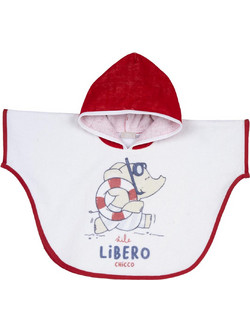 Chicco Παιδικό Πόντσο Θαλάσσης Λευκό 46x70cm 00271-037