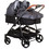 Chipolino Duo Smart Καρότσι για Δίδυμα Grey