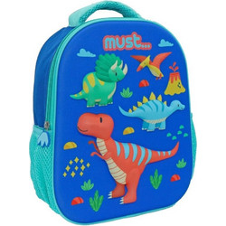 Must Dino Σχολική Τσάντα Πλάτης Νηπιαγωγείου Μπλε 585702
