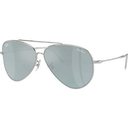 Ray-Ban RB0101S 00330 Ανδρικά Γυαλιά Ηλίου Aviator Μεταλλικά Ασημί με Γκρι Καθρέπτη Φακό