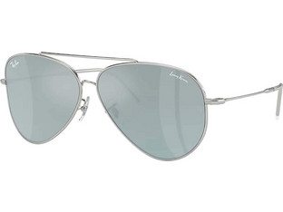 Ray-Ban RB0101S 00330 Ανδρικά Γυαλιά Ηλίου Aviator Μεταλλικά Ασημί με Γκρι Καθρέπτη Φακό