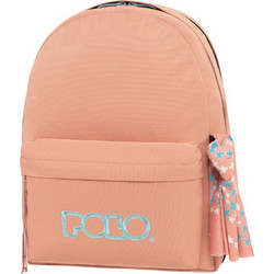 Polo Original Double Scarf Σχολική Τσάντα Πλάτης Γυμνασίου - Λυκείου Σομόν 901235-3756