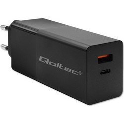 Qoltec Φορτιστής χωρίς Καλώδιο με Θύρα USB-A & Θύρα USB-C 100W Power Delivery 52382 Black