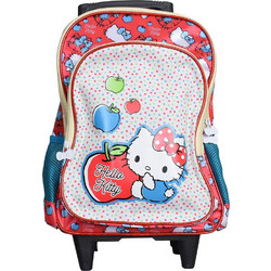 SunCe Hello Kitty Σχολική Τσάντα Τρόλεϊ Δημοτικού Πολύχρωμη HKY-5525
