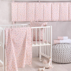 Rythmos Tiny Heart Σετ Βρεφικά Σεντόνια Κούνιας Βαμβακερά 120x160 Somon