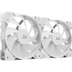 Mars Gaming MF-PWMX2 Case Fan 120mm με Σύνδεση 4-Pin PWM 2τμχ White