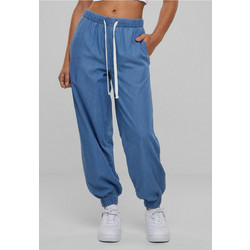 Urban Classics Ψηλόμεσο Γυναικείο Τζιν Παντελόνι Loose Εφαρμογή Μπλε TB6816-04459